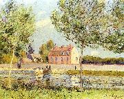 Alfred Sisley, Hauser am Ufer der Loing